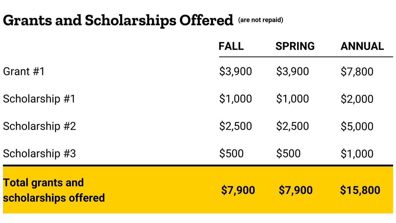 Your Offer Office of Student Financial Aid The University of Iowa